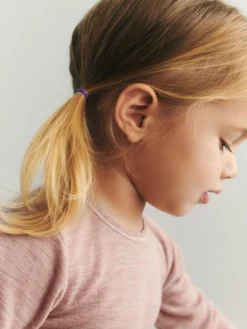 Body med lange ærmer i merinould til baby