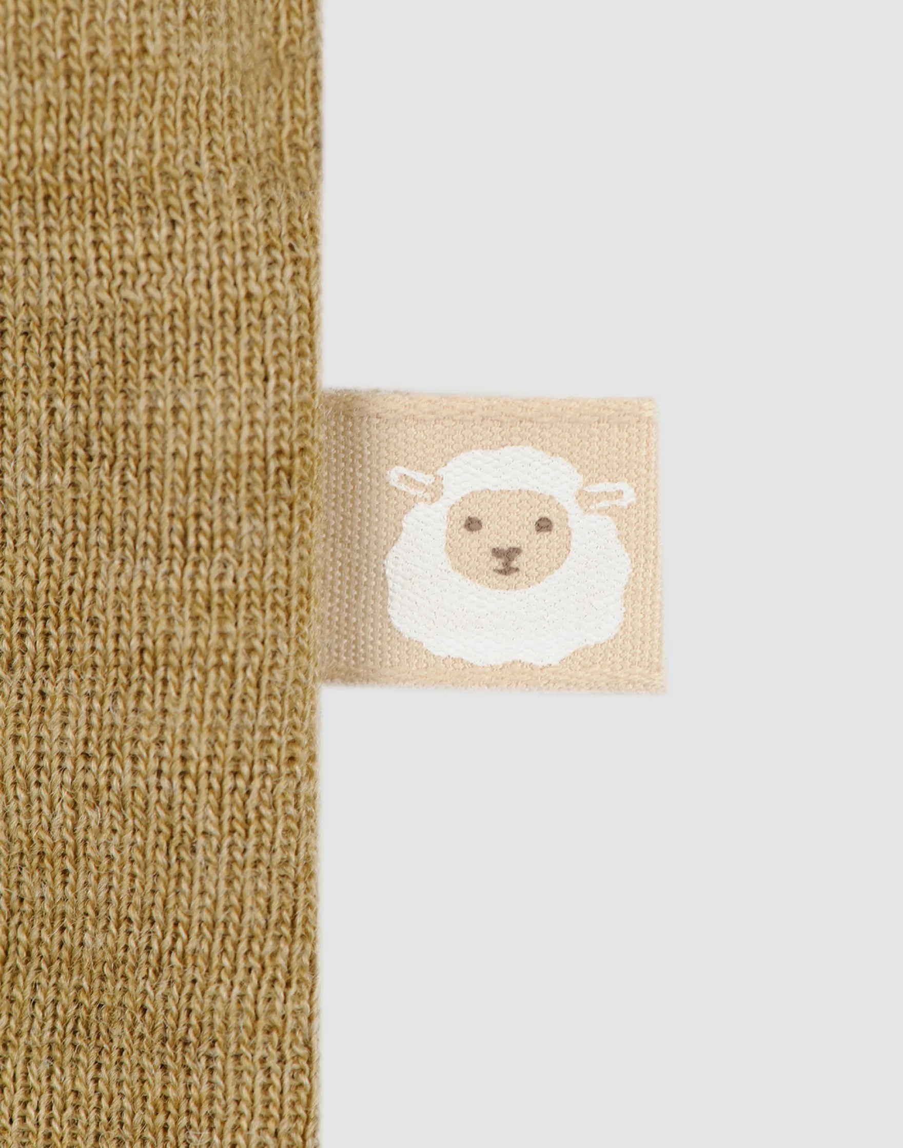 Body med lange ærmer i merinould til baby