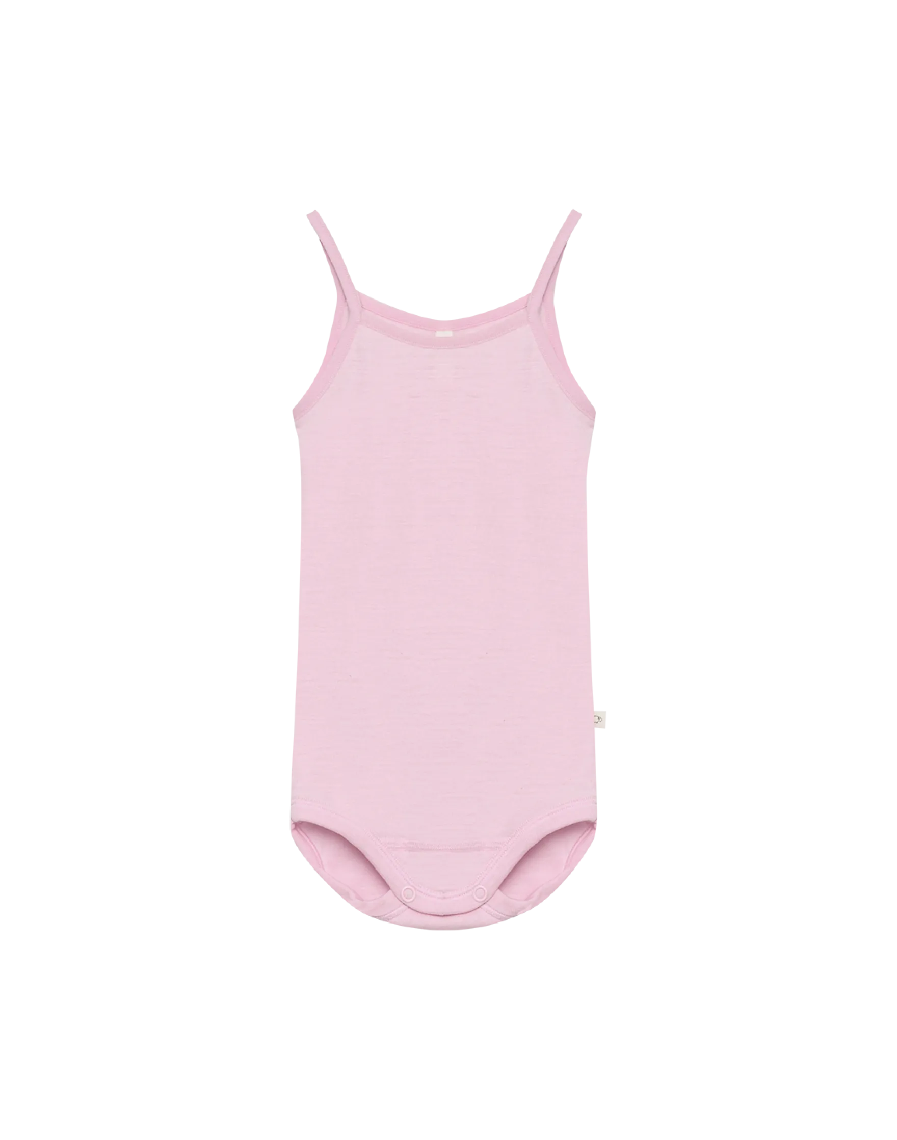 Body med stropper i merinould/silke til baby
