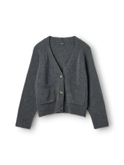 Boxy cardigan i lammeuld til kvinder