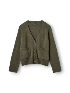 Boxy cardigan i lammeuld til kvinder