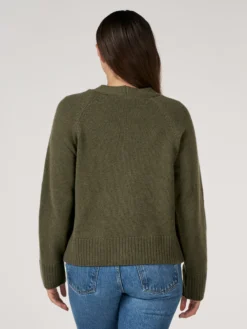 Boxy cardigan i lammeuld til kvinder