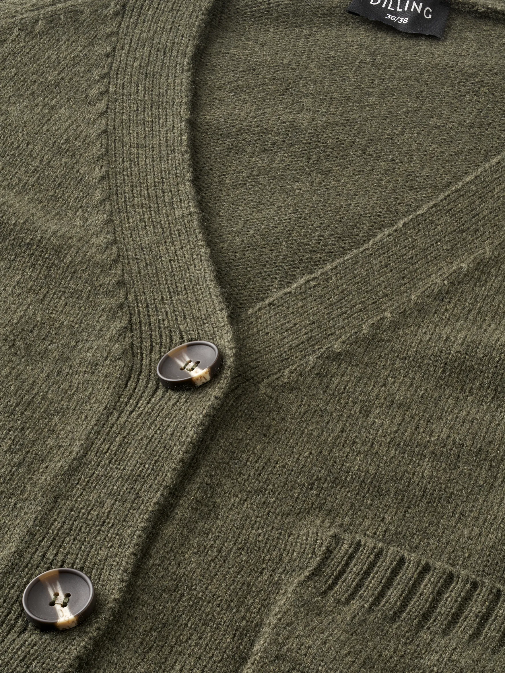 Boxy cardigan i lammeuld til kvinder