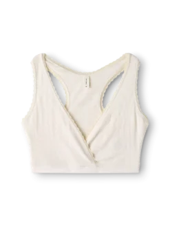 Bralette med hulmønster i merinould/silke til kvinder