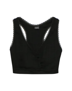 Bralette med hulmønster i merinould/silke til kvinder