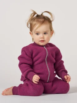 Bukser i merinouldfleece til baby