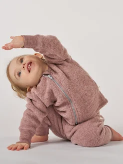 Bukser i merinouldfleece til baby