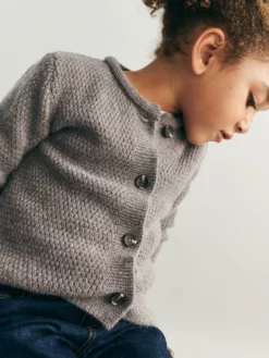 Cardigan i lammeuld til børn