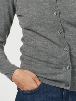 Cardigan i merinould til kvinder