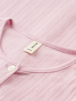 Cardigan med hulmønster i bomuld til børn