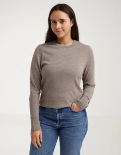 Crew neck i merinould til kvinder