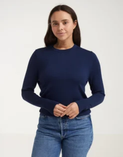 Crew neck i merinould til kvinder