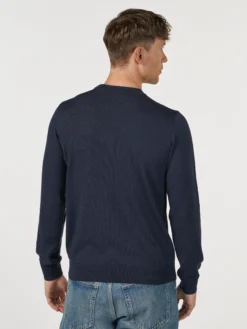 Crew neck i merinould til mænd