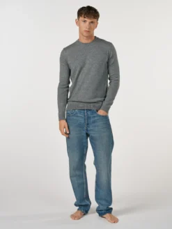 Crew neck i merinould til mænd