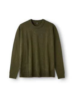 Crew neck i merinould til mænd