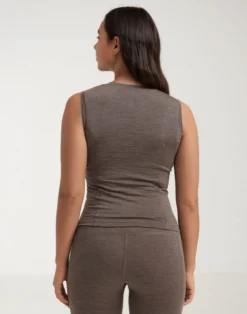 Cropped tanktop i merinould til kvinder