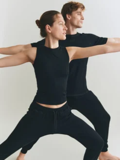 Cropped tanktop i merinould til kvinder