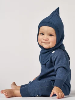 Elefanthue i merinouldfrotté til baby