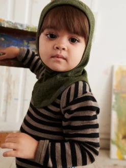 Elefanthue i merinould til baby