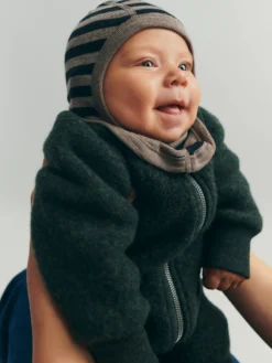 Elefanthue i merinould til baby og børn