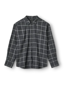 Flannelskjorte i bomuld/uld til kvinder