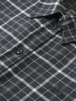 Flannelskjorte i bomuld/uld til kvinder