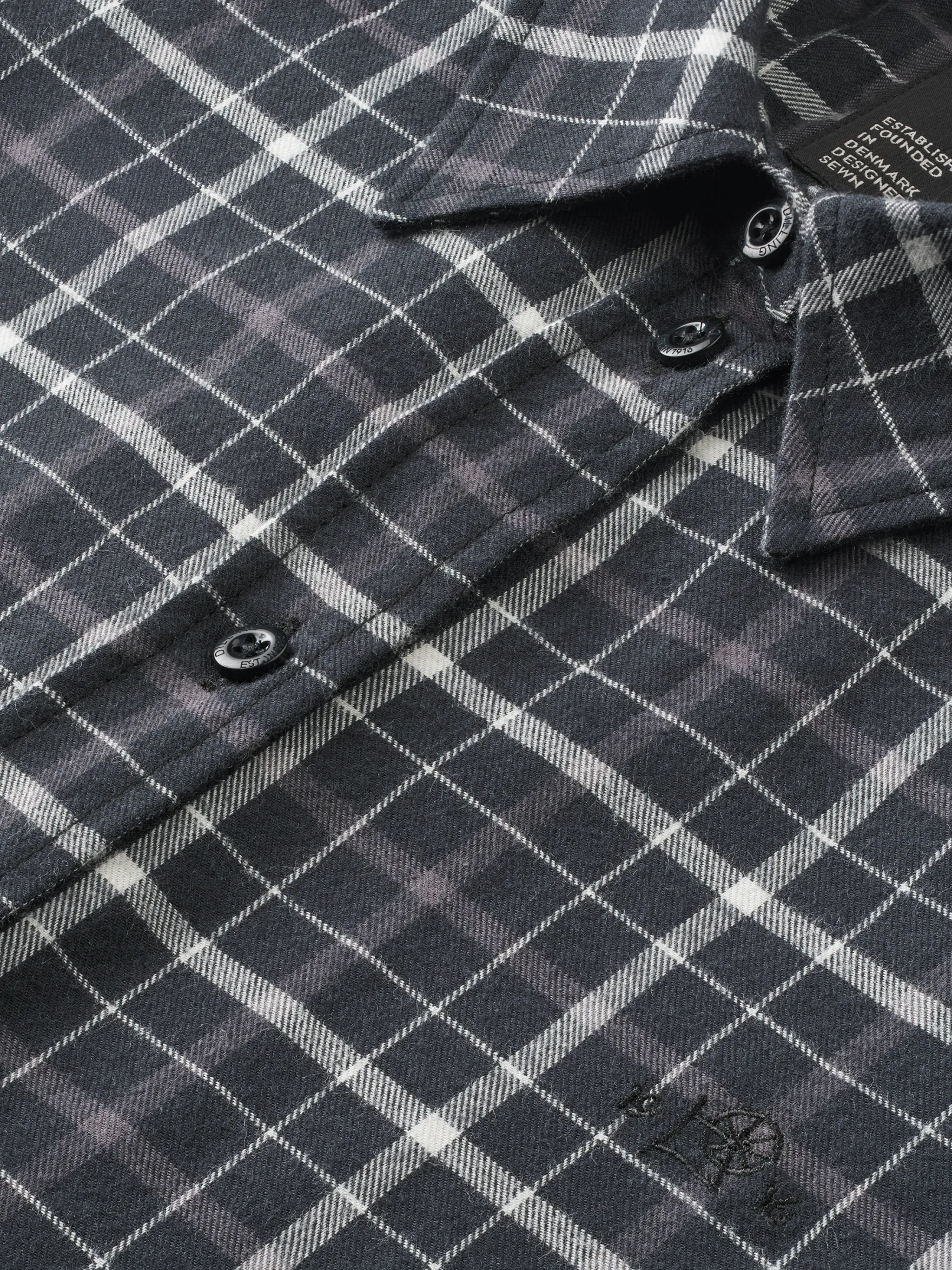 Flannelskjorte i bomuld/uld til kvinder