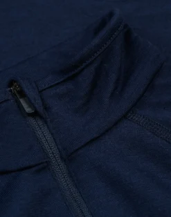 Half-zip bluse i merinould til børn