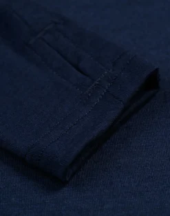 Half-zip bluse i merinould til børn