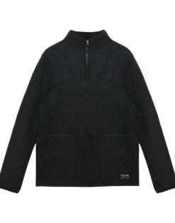 Half-zip jakke i merinouldfleece til mænd