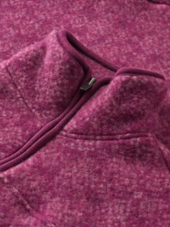 Half-zip-jakke i merinouldfleece til kvinder