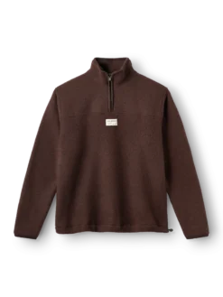 Half-zip-jakke i merinouldfleece til kvinder