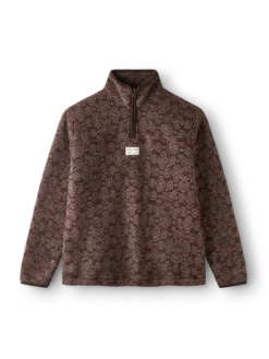Half-zip-jakke i merinouldfleece til kvinder