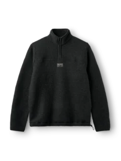 Half-zip-jakke i merinouldfleece til kvinder