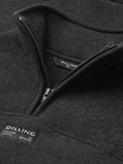 Half-zip-jakke i merinouldfleece til kvinder