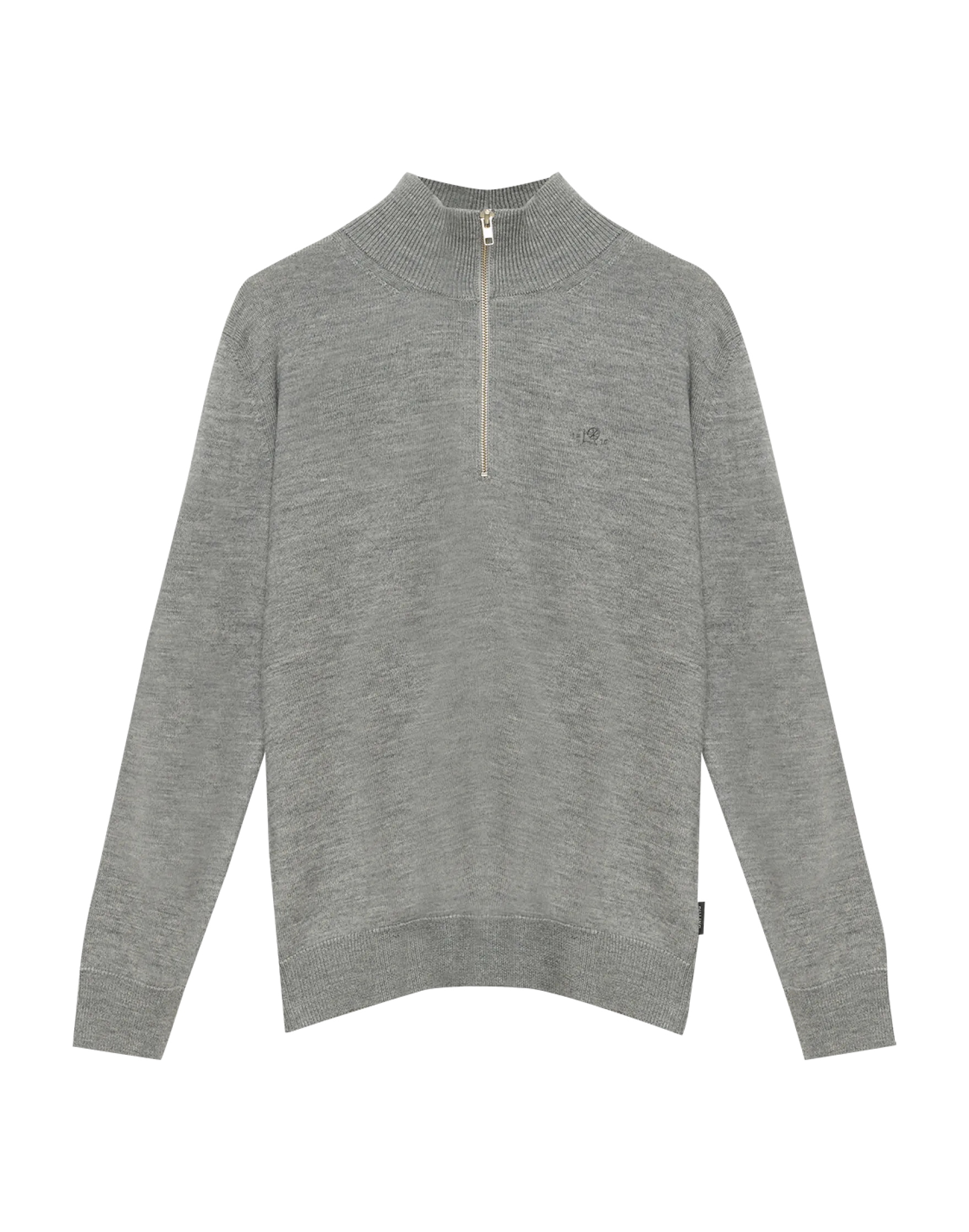 Half-zip trøje i merinould til mænd