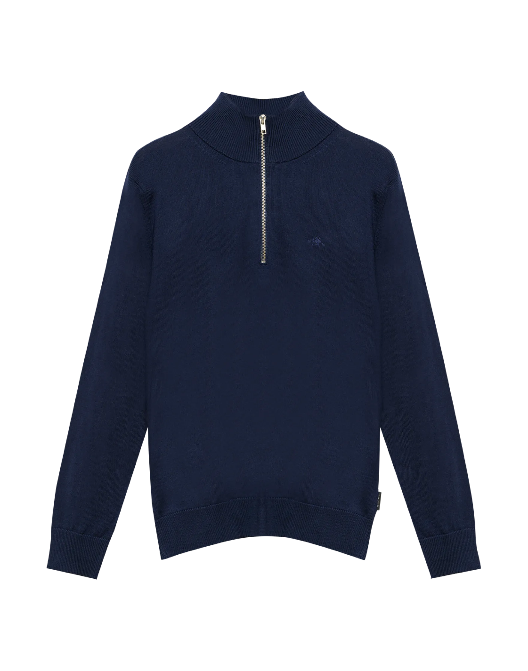 Half-zip trøje i merinould til mænd