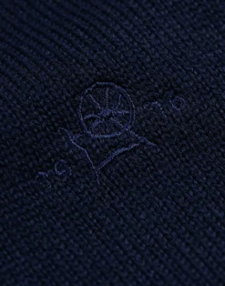Half-zip trøje i merinould til mænd