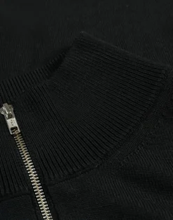 Half-zip trøje i merinould til mænd