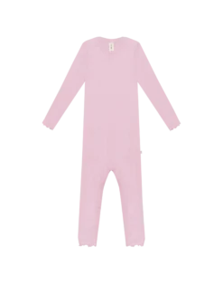 Heldragt med hulmønster i merinould/silke til baby