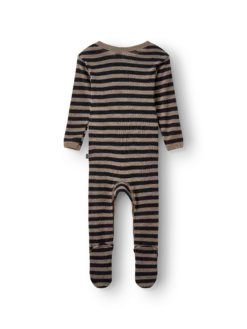 Heldragt m/ fødder i merinould til baby