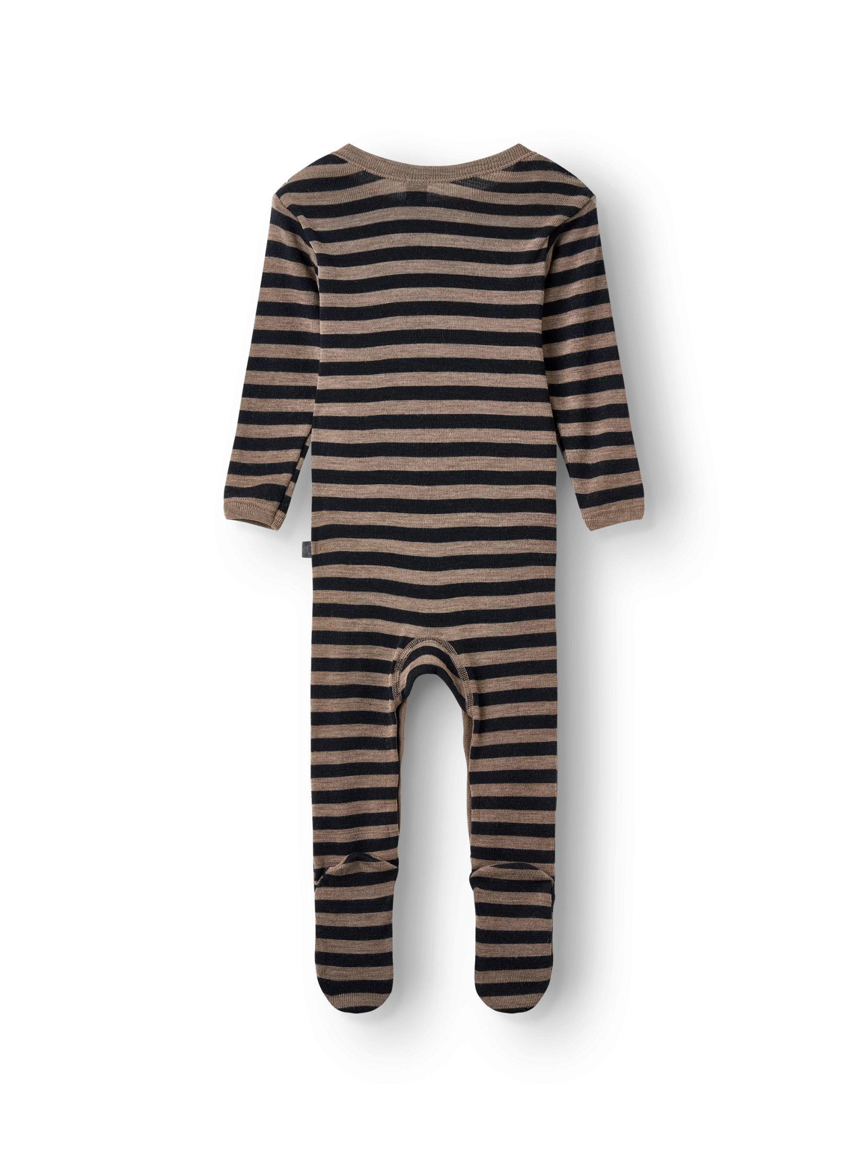 Heldragt m/ fødder i merinould til baby