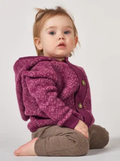 Jakke i merinouldfleece til baby