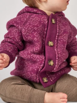 Jakke i merinouldfleece til baby