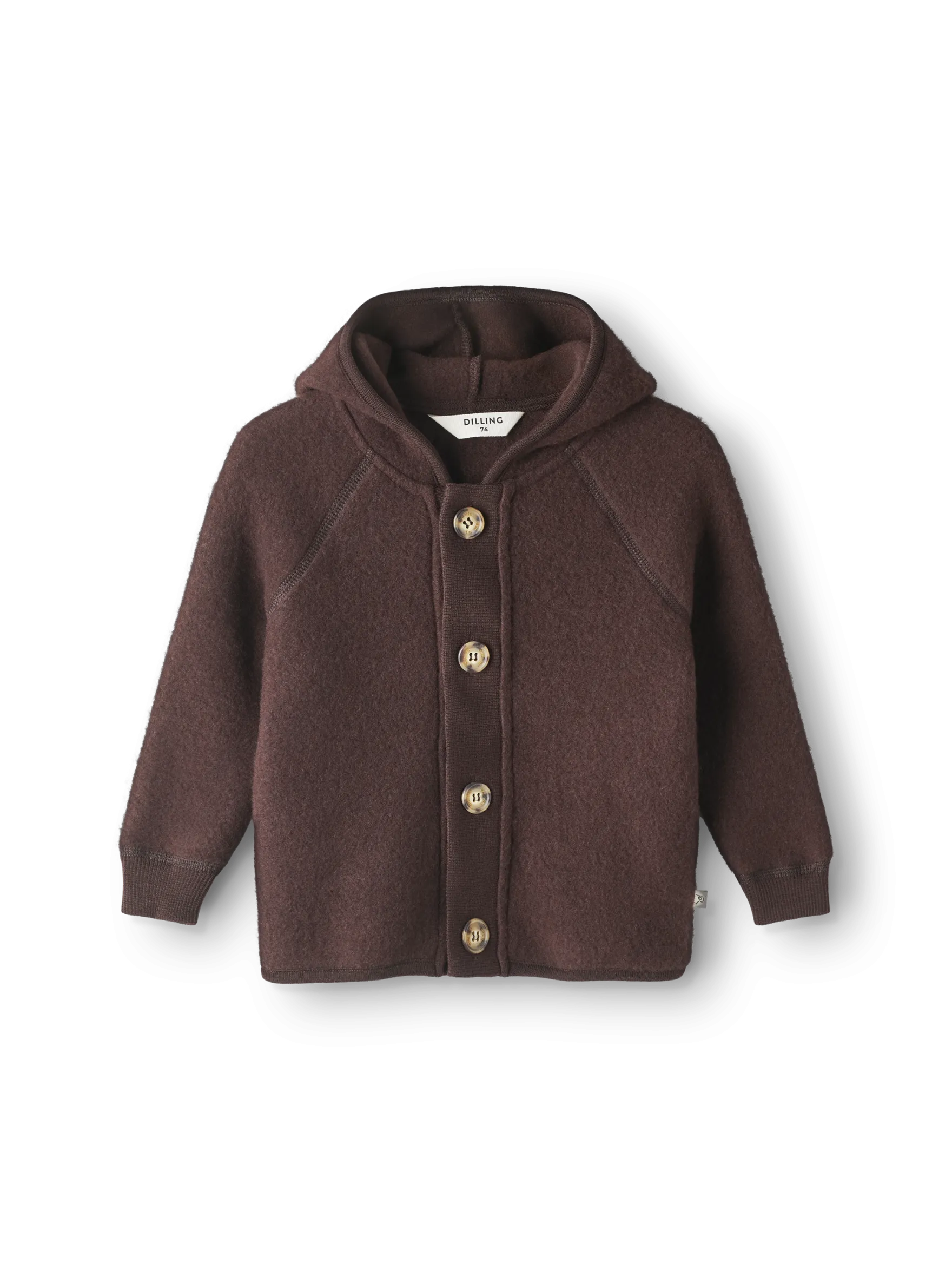 Jakke i merinouldfleece til baby