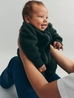 Jakke i merinouldfleece til baby