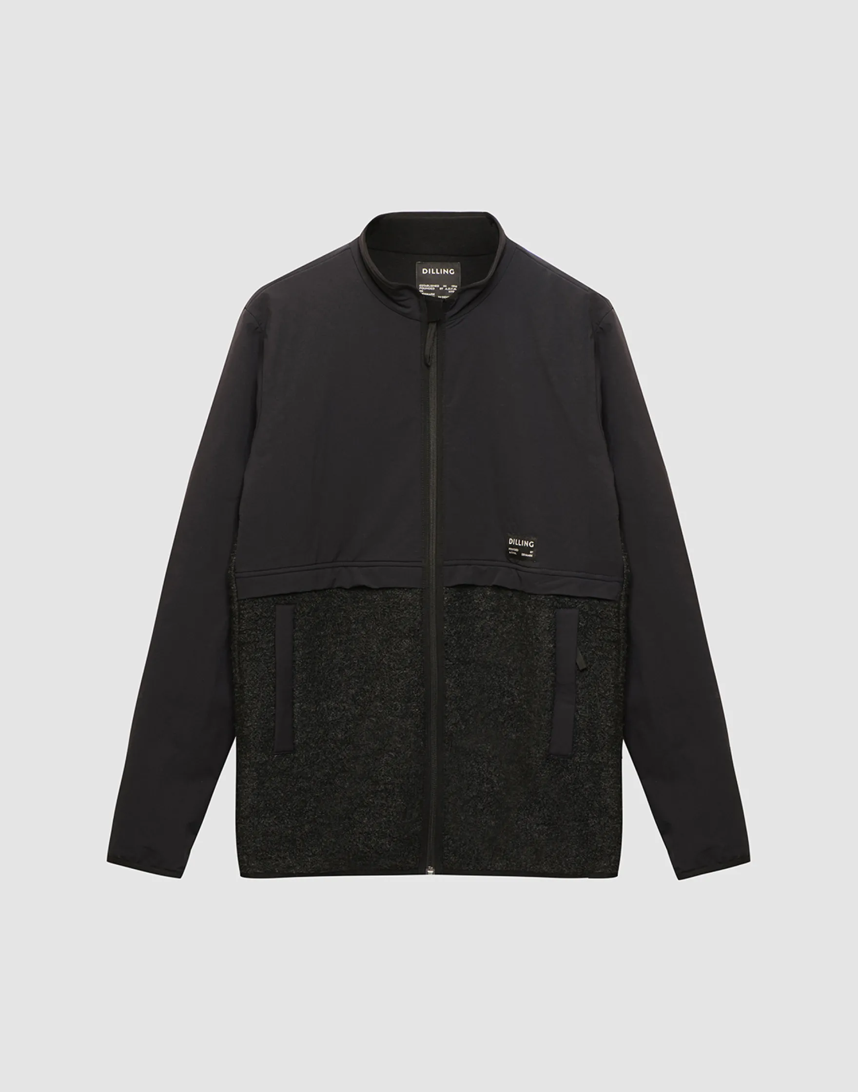 Jakke i softshell/uldteddy til mænd