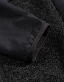 Jakke i softshell/uldteddy til mænd
