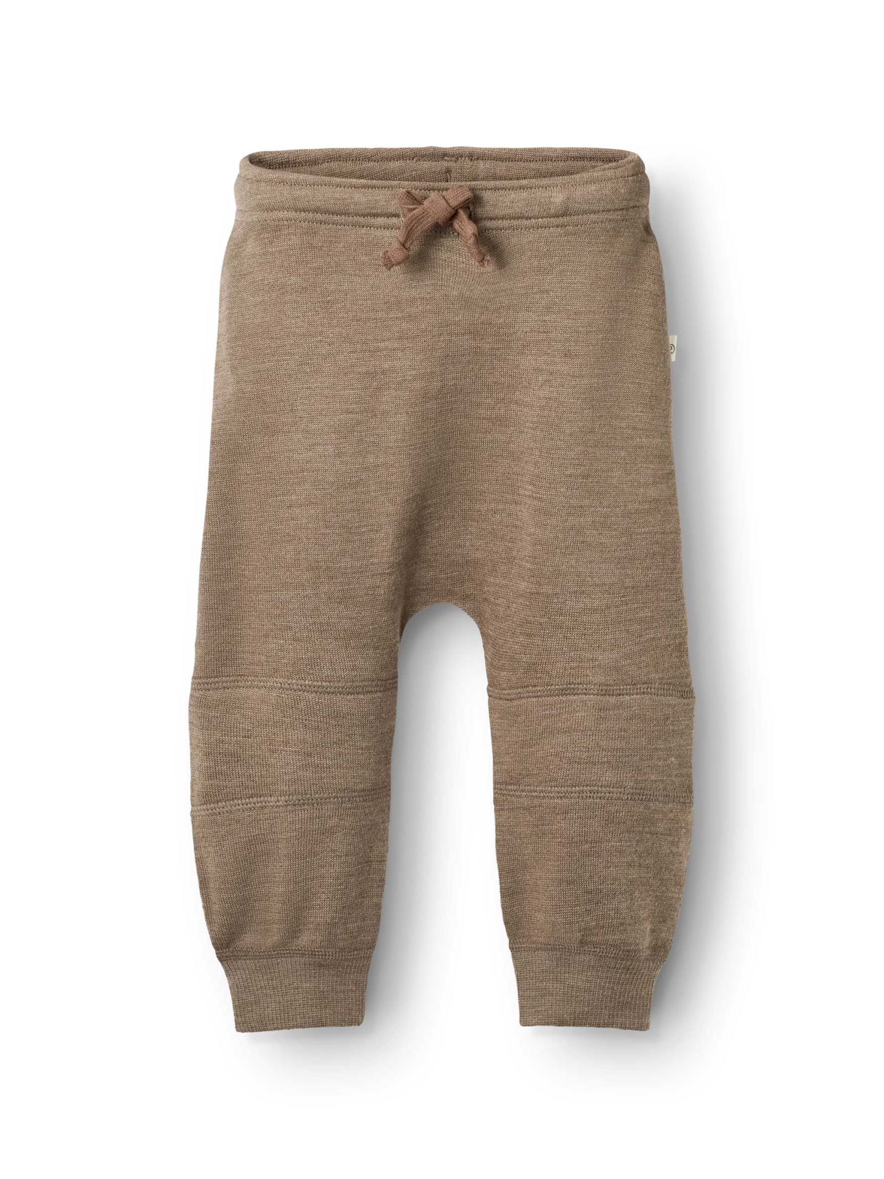 Joggers med knæpatch i merinouldfrotté til baby