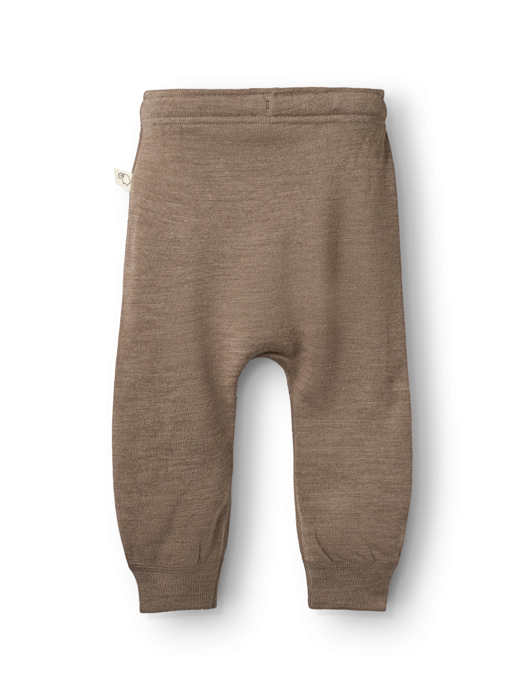 Joggers med knæpatch i merinouldfrotté til baby